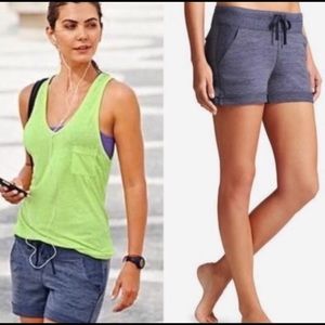 ATHLETA blue knit downplay shorts